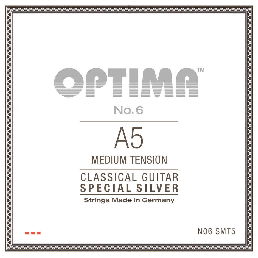 Optima No. 6 A5 corda per chitarra classica, argentata, medium tension