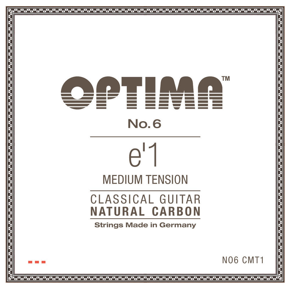 Corda E1 Optima No. 6 per chitarra classica, carbonio, medium tension