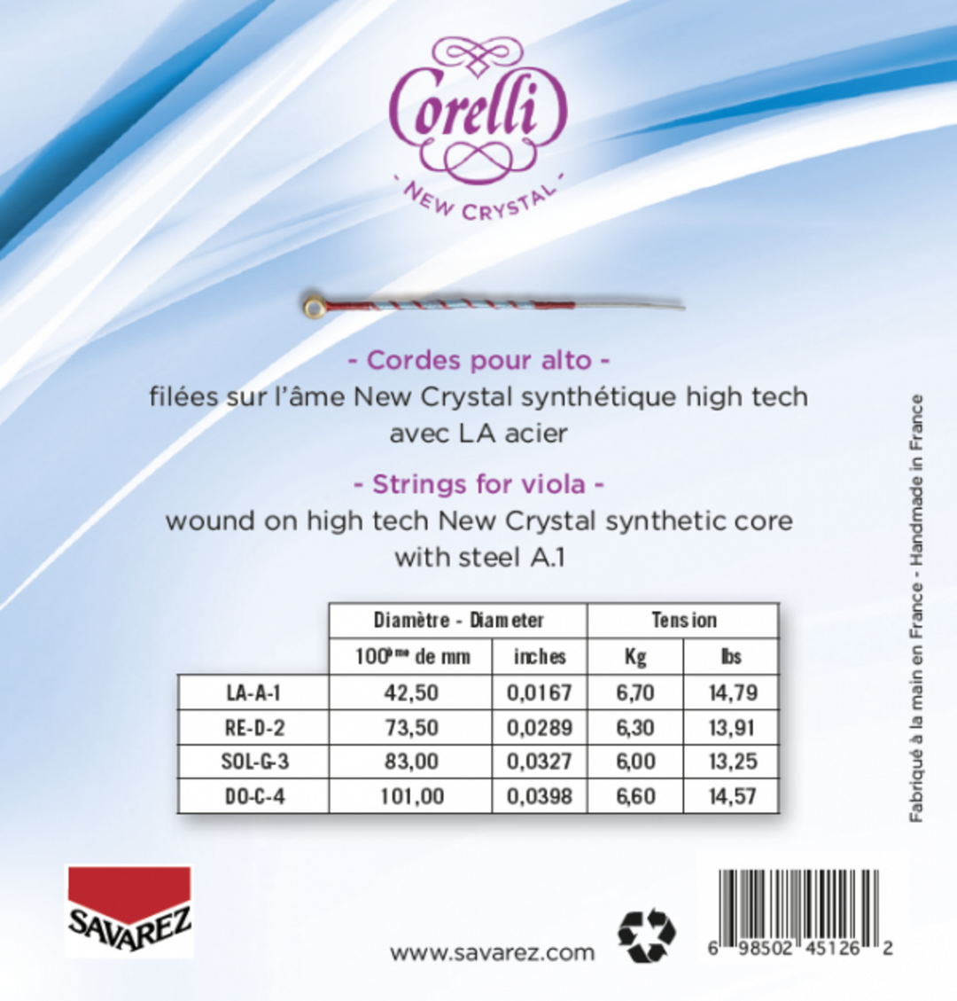 Corelli Corde per viola New Crystal - Medie (730MB)