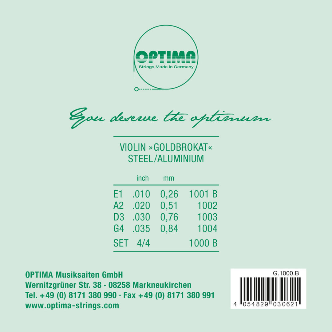 Optima Violini strings Goldbrokat - Set 4/4 (1000B)