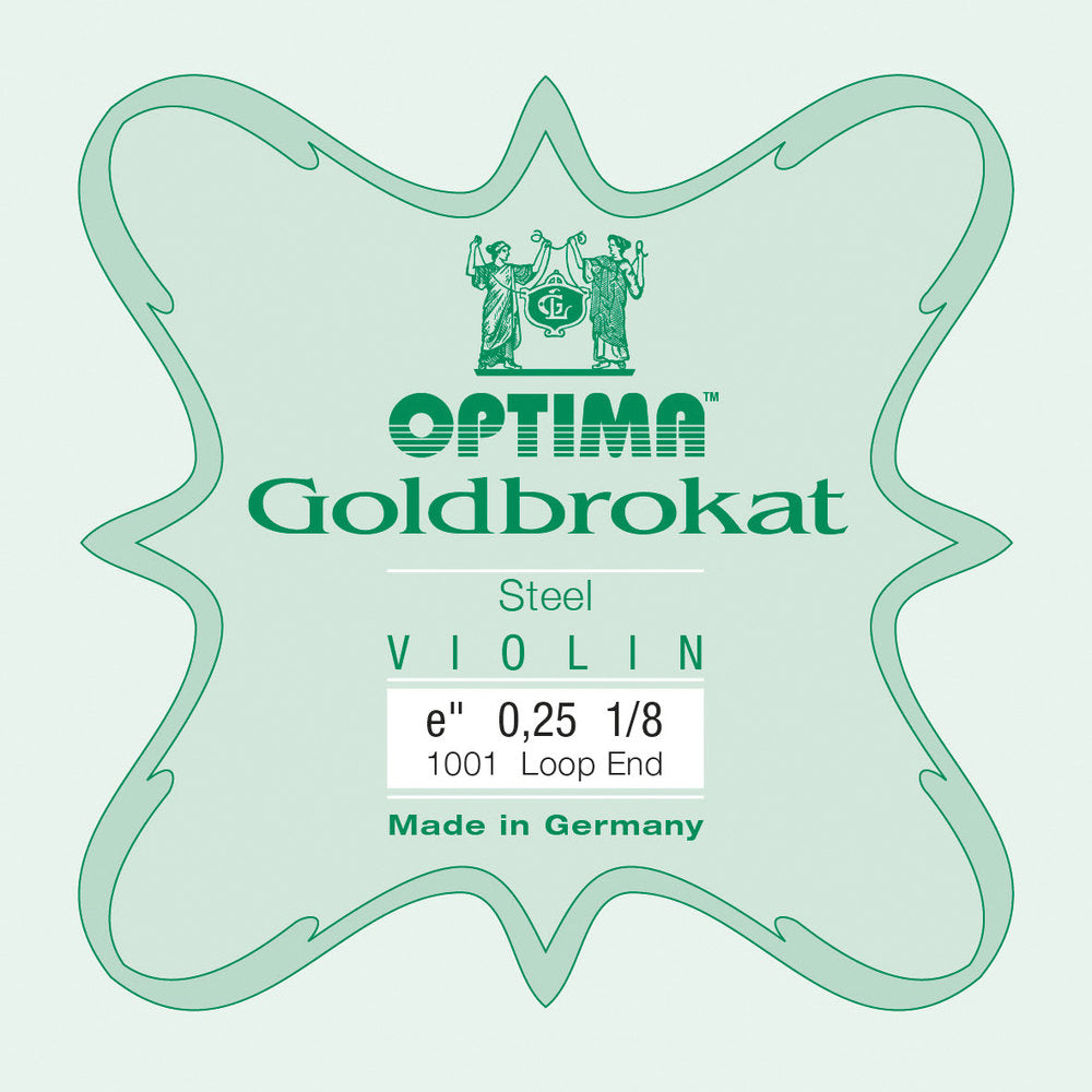 Optima Goldbrokat corda E per violini 1/8, 0,25 mm, asola