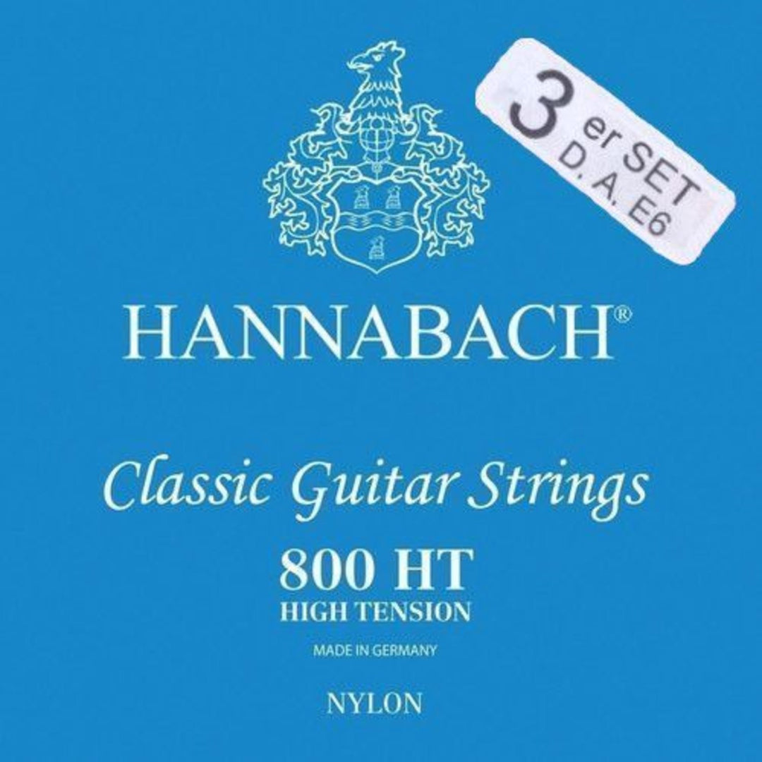 Corde Hannabach per chitarre classica Serie 800 tensione High Silver plated - Set di 3 bassi (8007HT)