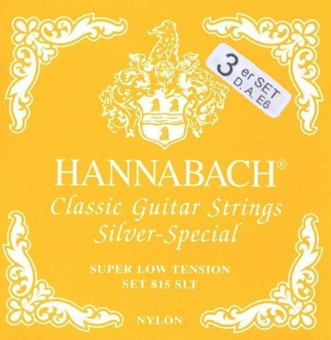 Corde Hannabach per chitarre classica Serie 815 Super Low Tension Silver special - Set di 3 bassi (8157SLT)