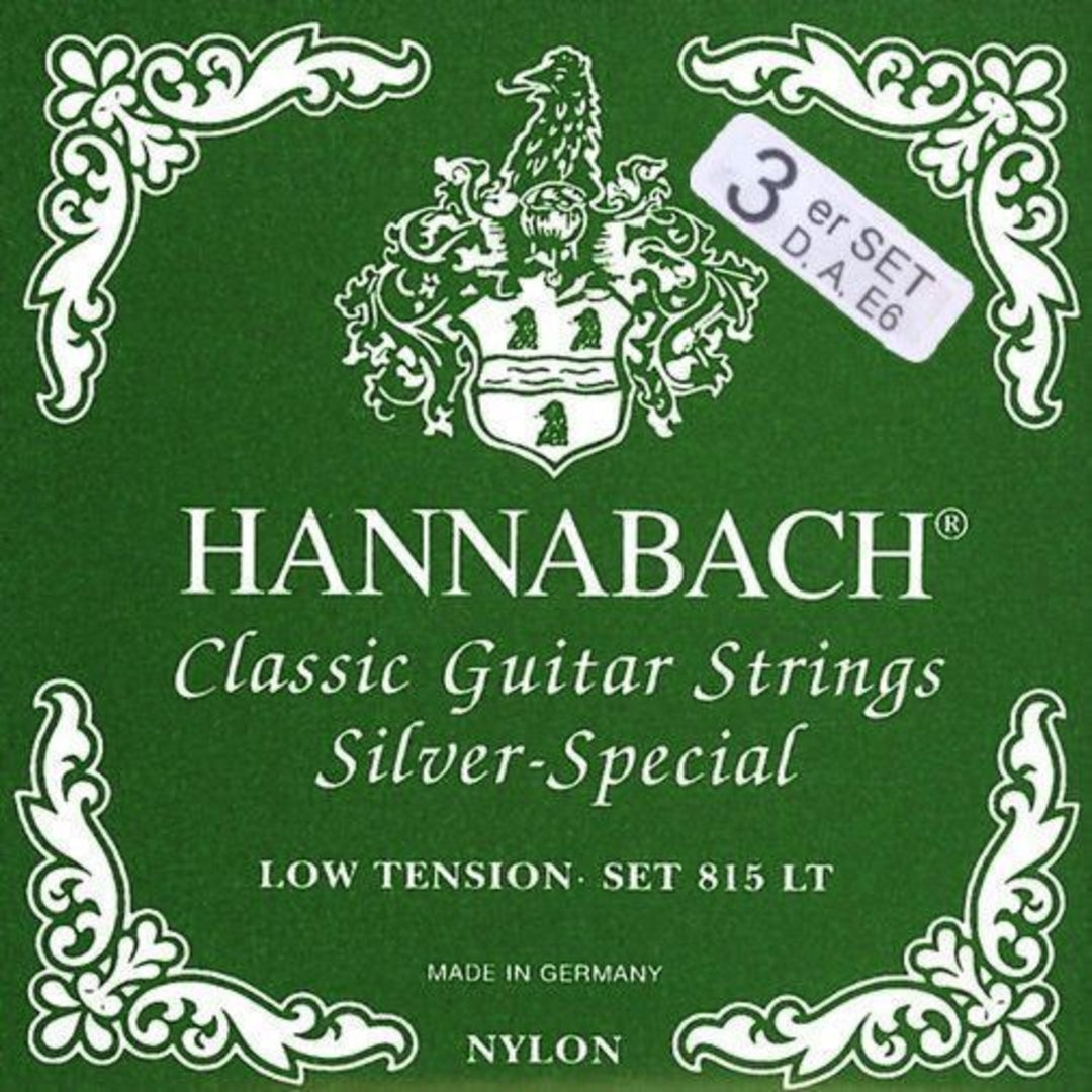 Hannabach Corde per chitarra classica Serie 815 Low tension Silver special - set di 3 bassi (8157LT)