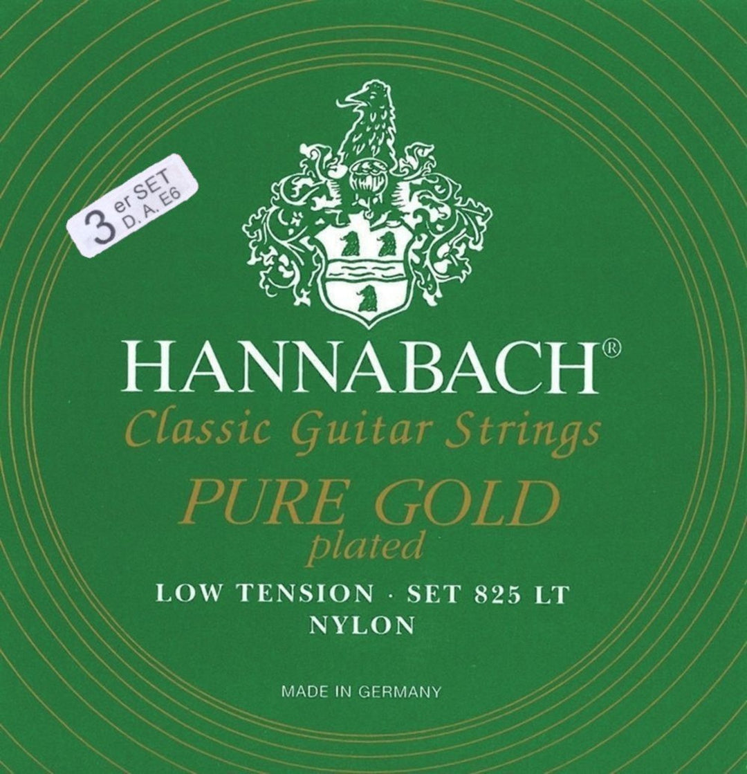 Corde Hannabach per chitarre classica Serie 825 Low tension specialized gold plated - 3er basso low (8257LT)
