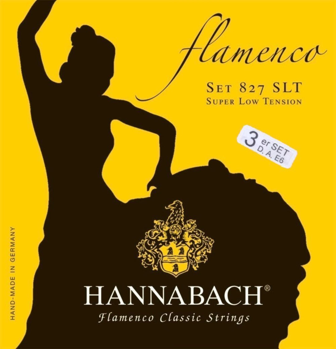 Hannabach Corde per chitarra classica Serie 827 Super Low Tension Flamenco - set di 3 bassi (8277SLT)