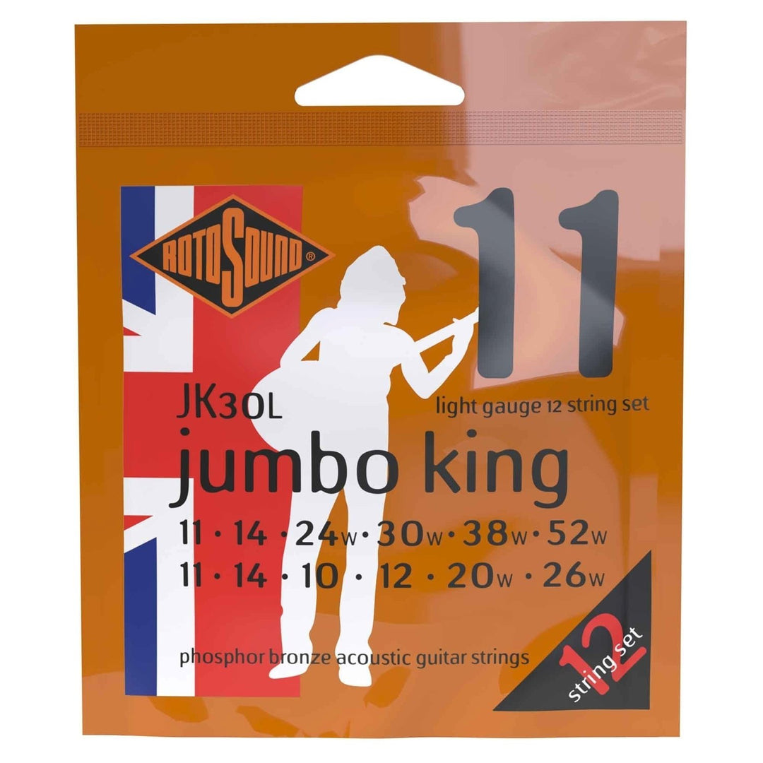 Rotosound Strings for Acoustic Guitar Jumbo King - Set 12-string Light 11-52 (JK30L)
