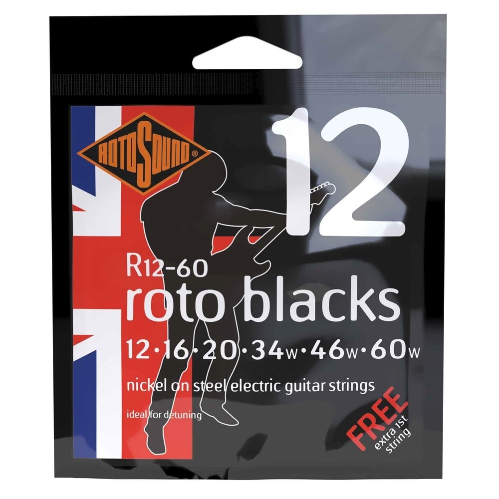 Rotosound Roto Blacks R12-60 corde per chitarra elettrica 12-60