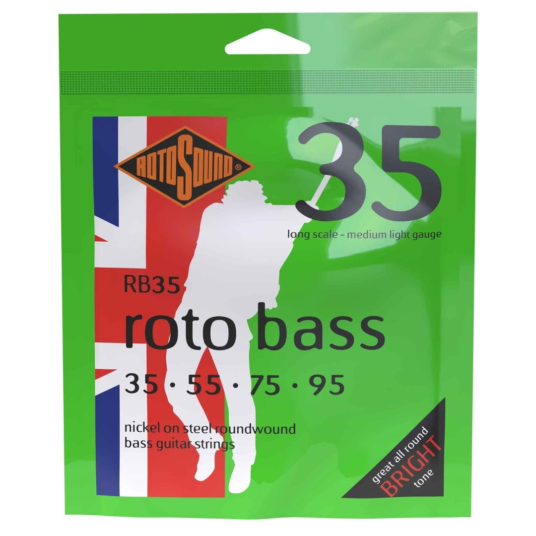 Rotosound Corde per E-Bass Roto Bass - Set 4 corde Nickel Medium Light 35-95 (RB35)