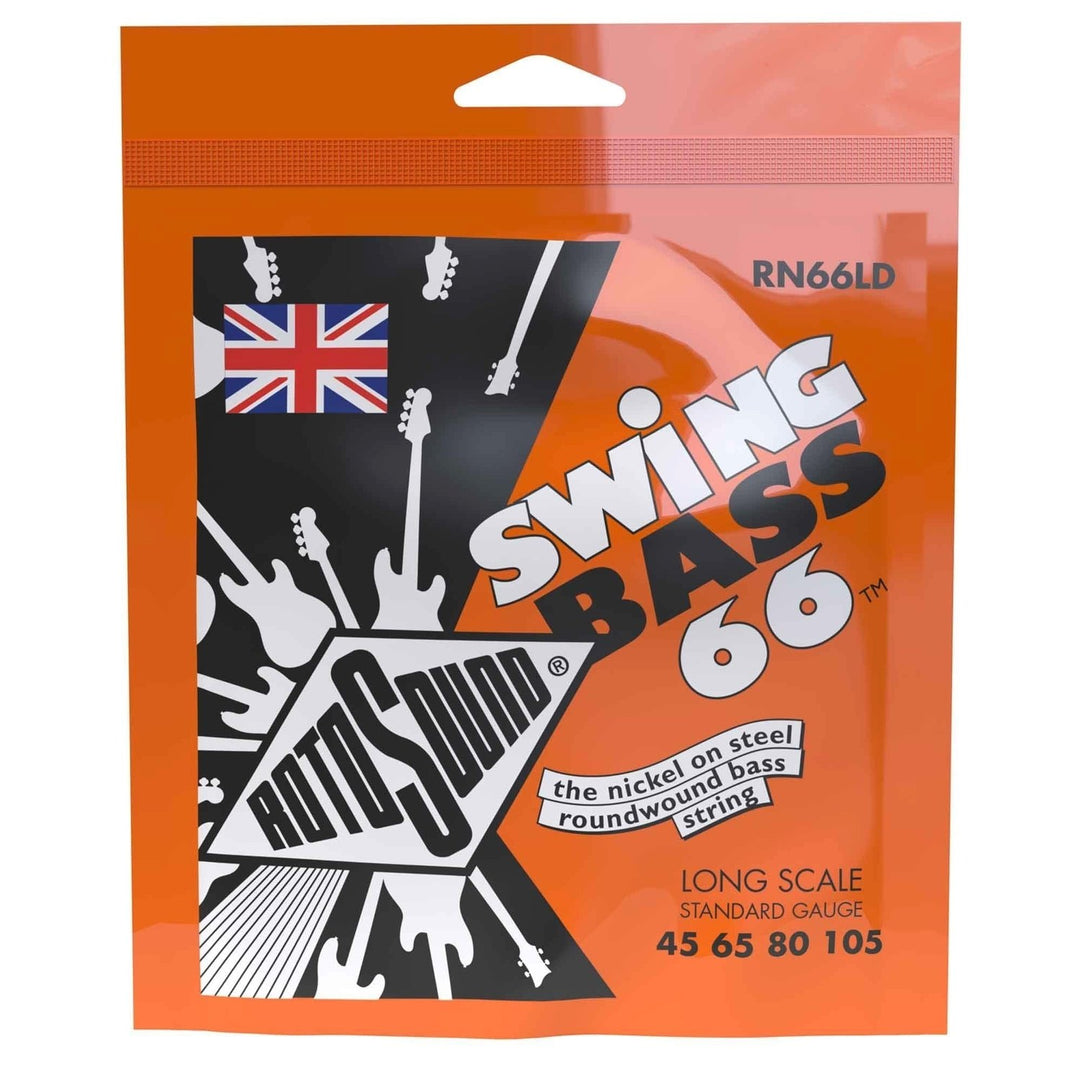Corde Rotosound per basso elettrico Swing Bass 66 - Set a 4 corde Nickel Standard Light 45-100 (RN66LD)