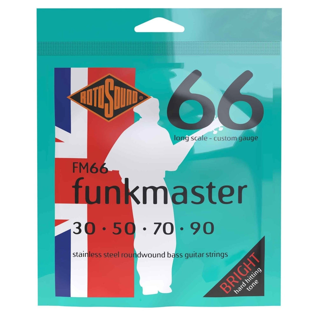 Corde Rotosound per basso elettrico Swing Bass 66 - Set a 4 corde FUNKMASTER Custom 30-90 (FM66)