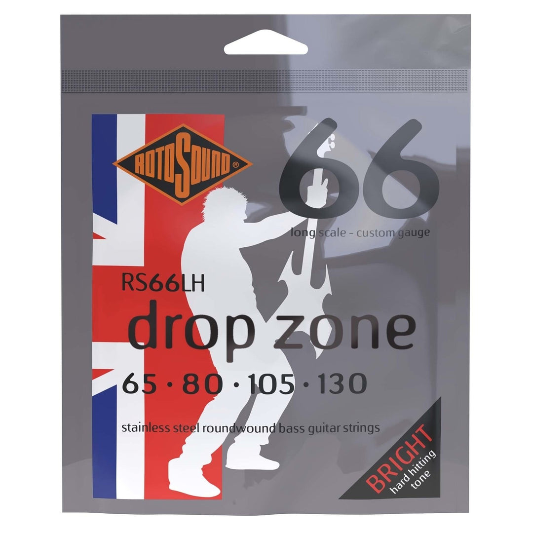 Rotosound Corde per E-Bass Swing Bass 66 - set a 4 corde DROP ZONE Custom 65-130 (RS66LH)
