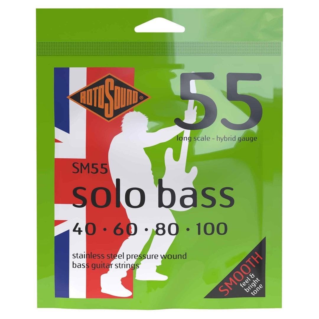 Corde per E-Bass Rotosound Solo Bass 55 - Set 4-string Hybrid 40-100 (SM55)