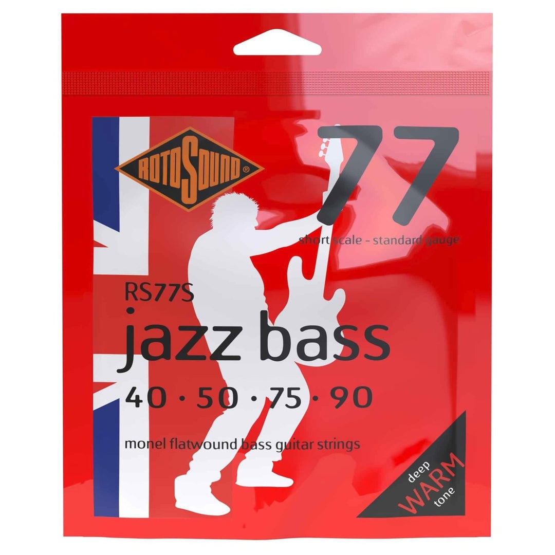 Rotosound Corde per basso Jazz Bass Jazz Bass 77 - Set a 4 corde Short 40-90 // Lunghezza della scala corta (30"/760mm) (RS77S)