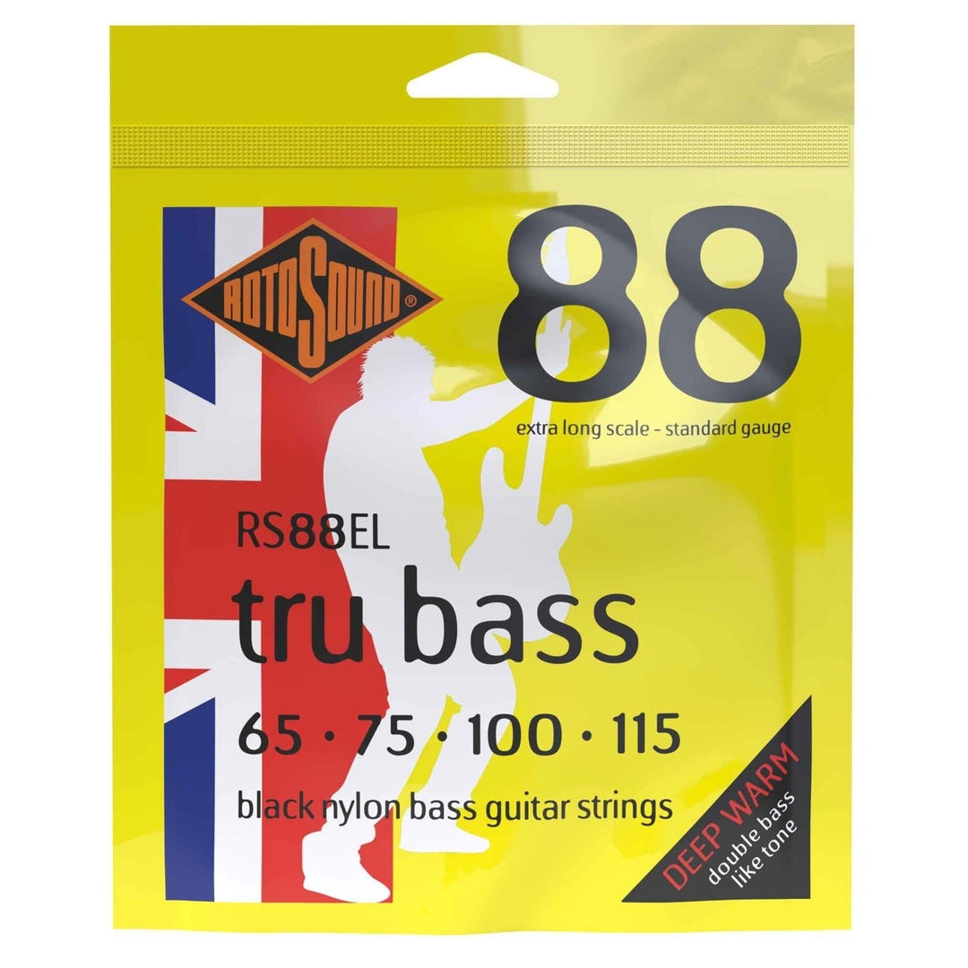 Rotosound Corde per basso elettrico Tru Bass 88 - Set a 4 corde Extra Long // Lunghezza della scala extra lunga (33.5"/850mm fino a 36"/915mm) (RS88EL)