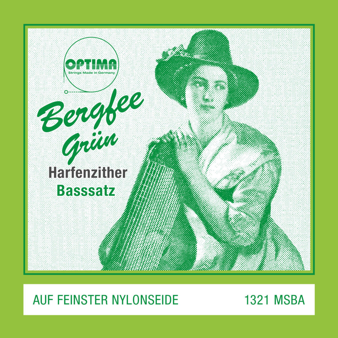 Optima Corde per cetra Harp/air resonance zither nylon verde 1321 - Set basso (1321.MSBA)
