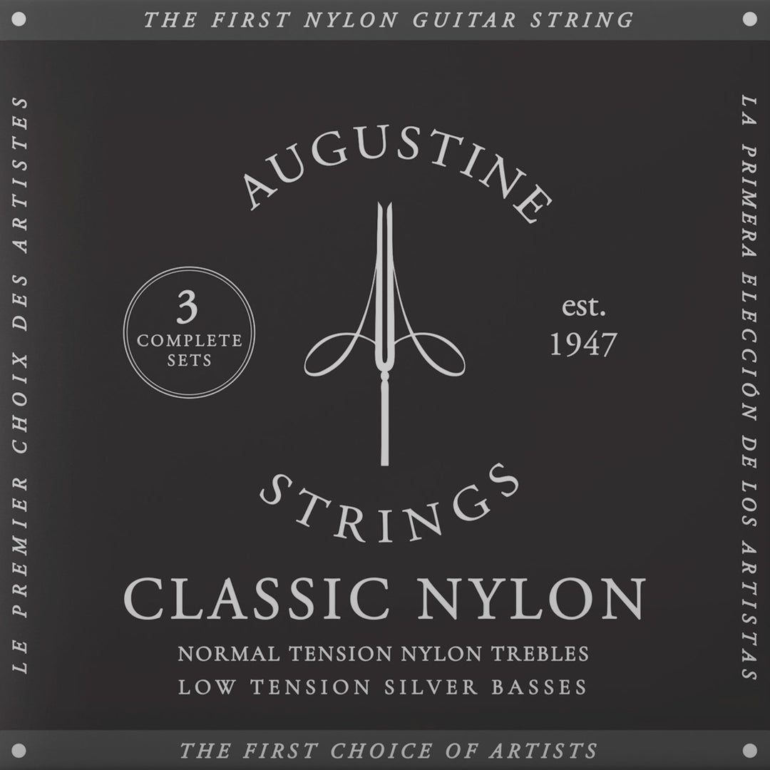 Augustine Corde per chitarra classica Classic Label - 3 x set Classic Black (normale/bassa)