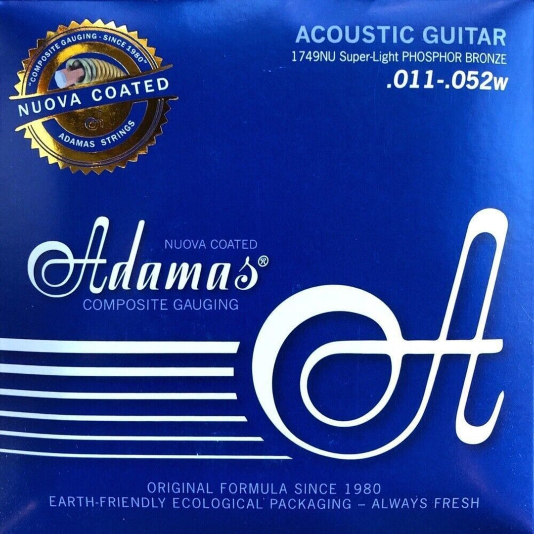 Corde Adamas per Chitarre acustica Nuova phosphor bronze coated - Super-Light .011-.052 (1749NU)