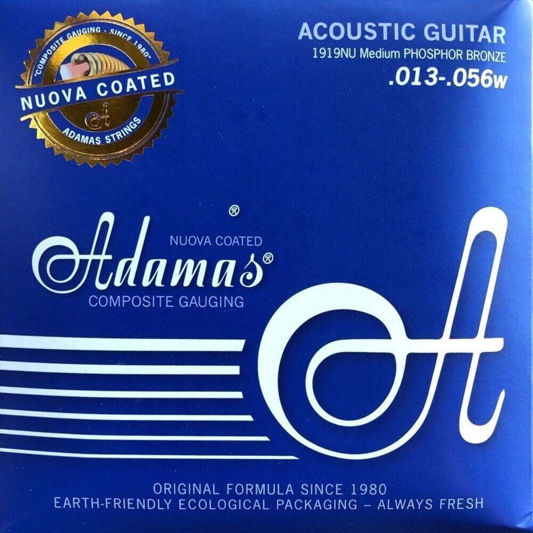 Adamas corde per Chitarre acustica Nuova phosphor bronze coated - Medium .013-.056 (1919NU)