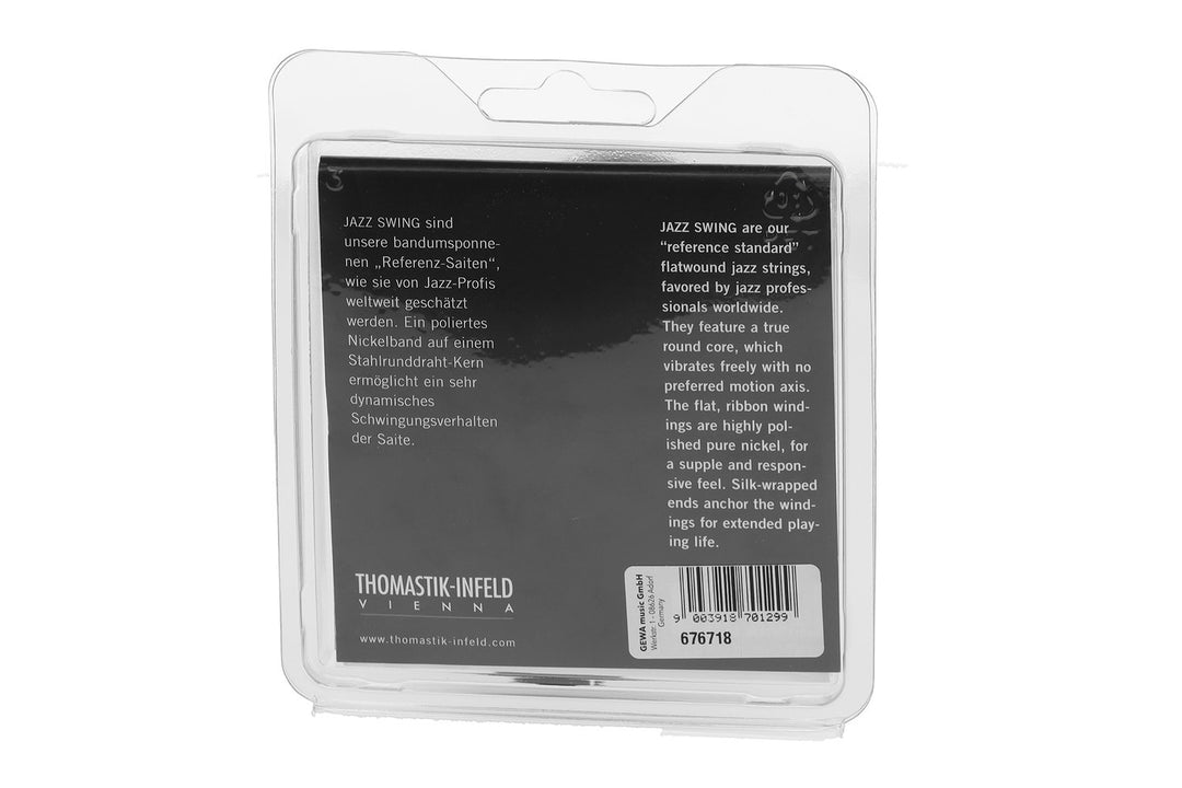 Corde Thomastik-Infeld per chitarra elettrica Jazz Swing Series Nickel Flat Wound - Set 011 flatwound stagnato (JS111T)