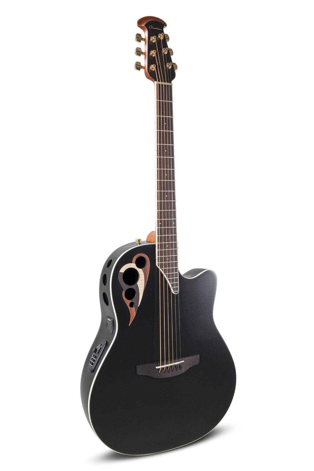 Ovation Chitarre E-Acoustic Celebrity Elite Deluxe Deep Contour - Black Satin (CDX40-5-G)