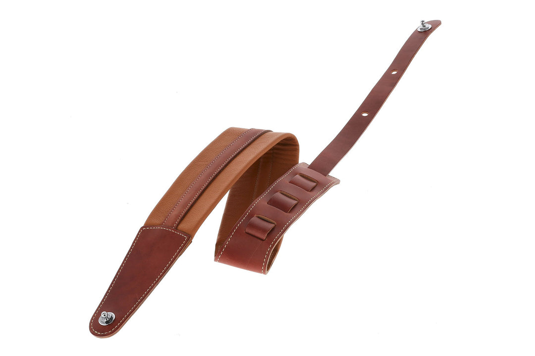 GEWA Tracolle per Chitarre Prestige 65 imbottite Security Locks - dry sand/brown