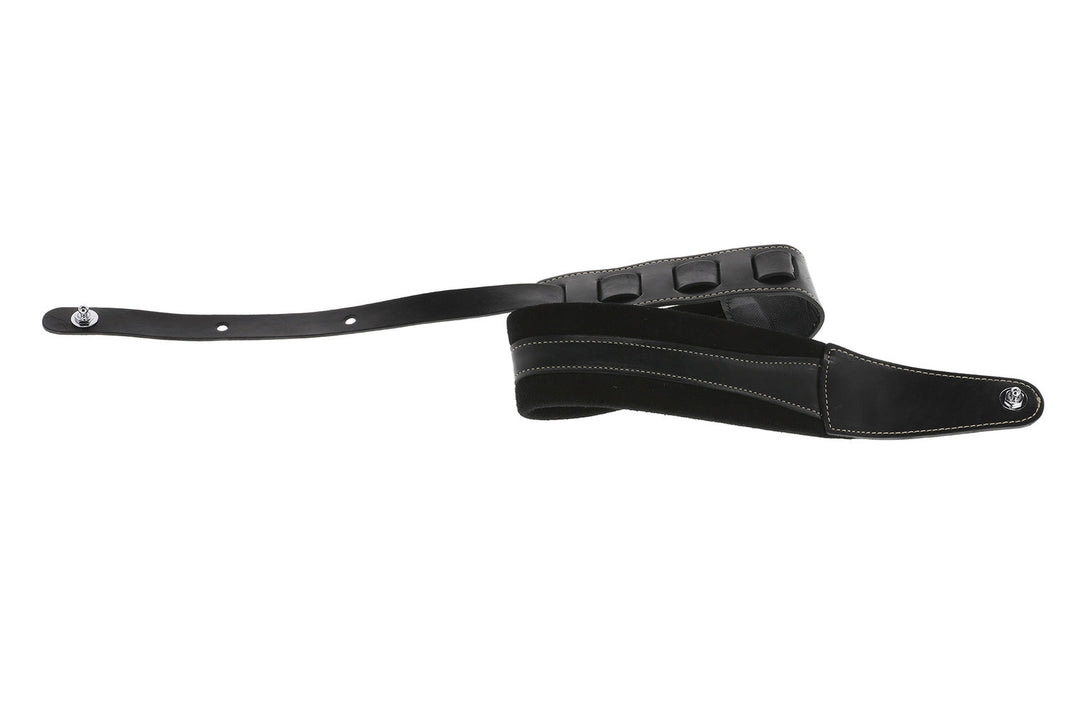 GEWA Cinghie per chitarra Prestige 85 imbottite Security Locks - black/black