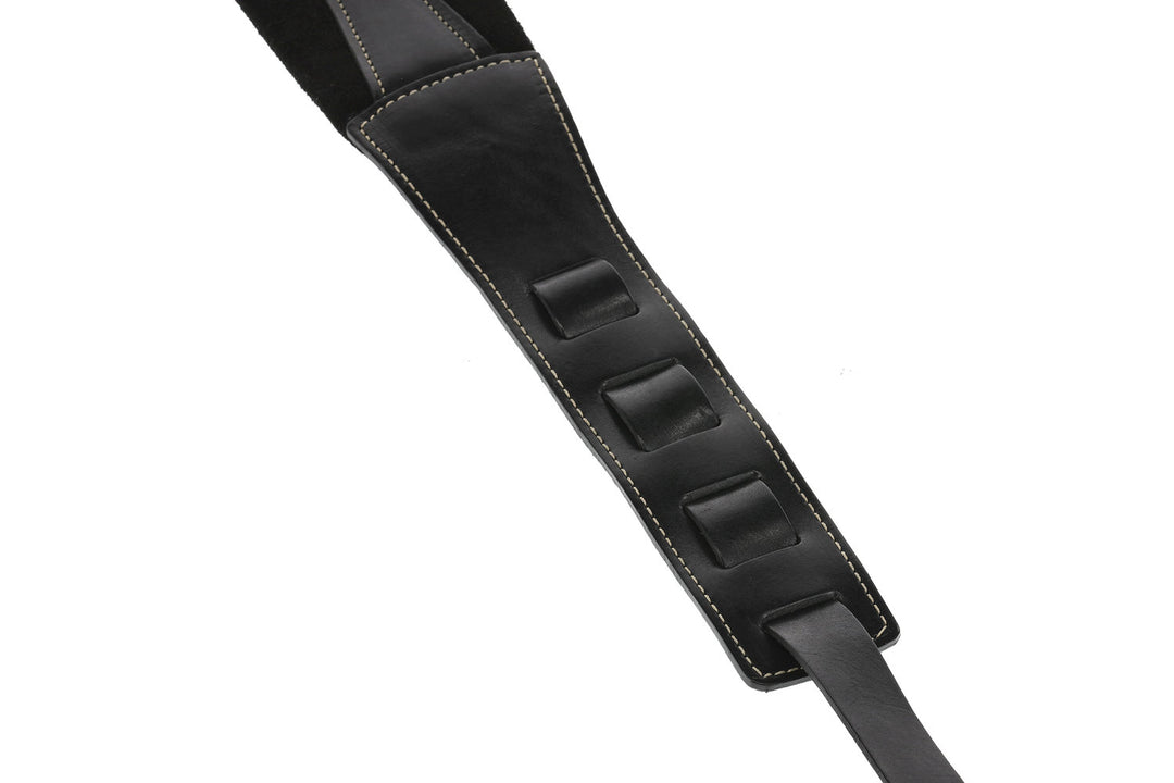 GEWA Cinghie per chitarra Prestige 85 imbottite Security Locks - black/black