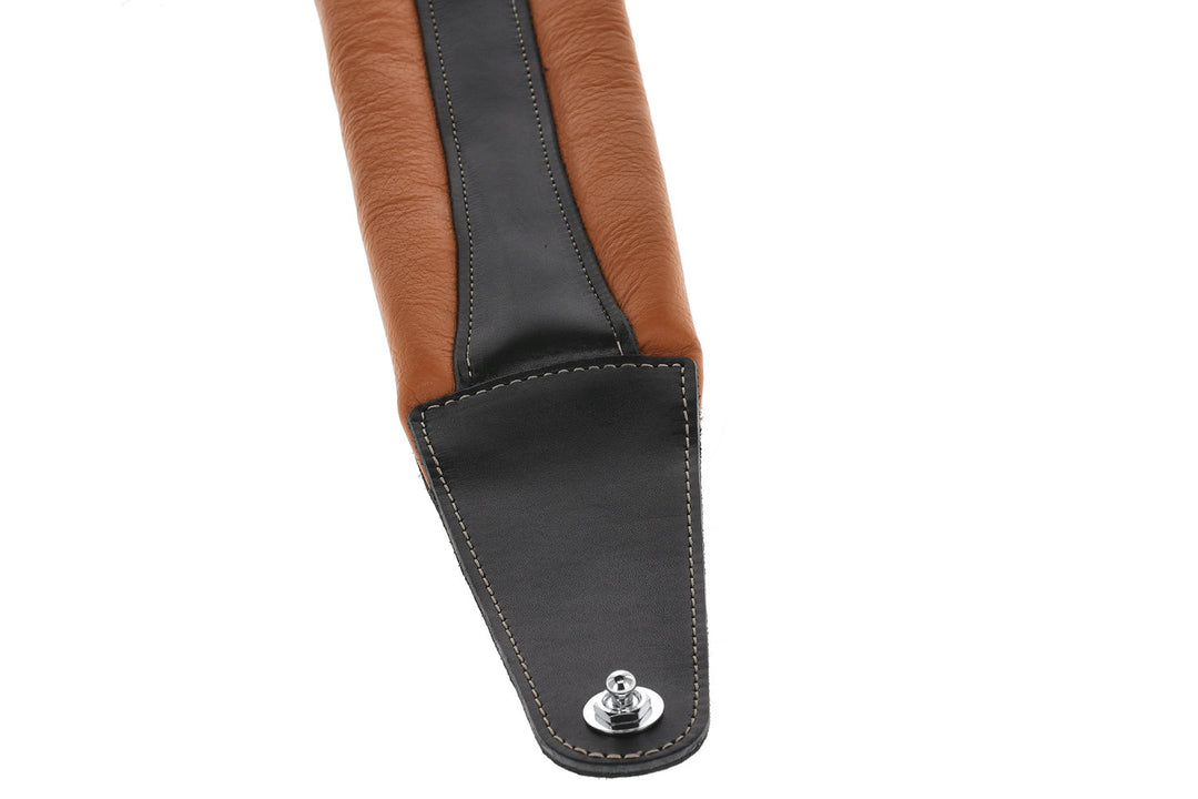 GEWA Guitar Straps Prestige 85 padded Security Locks - sabbia asciutta/nero