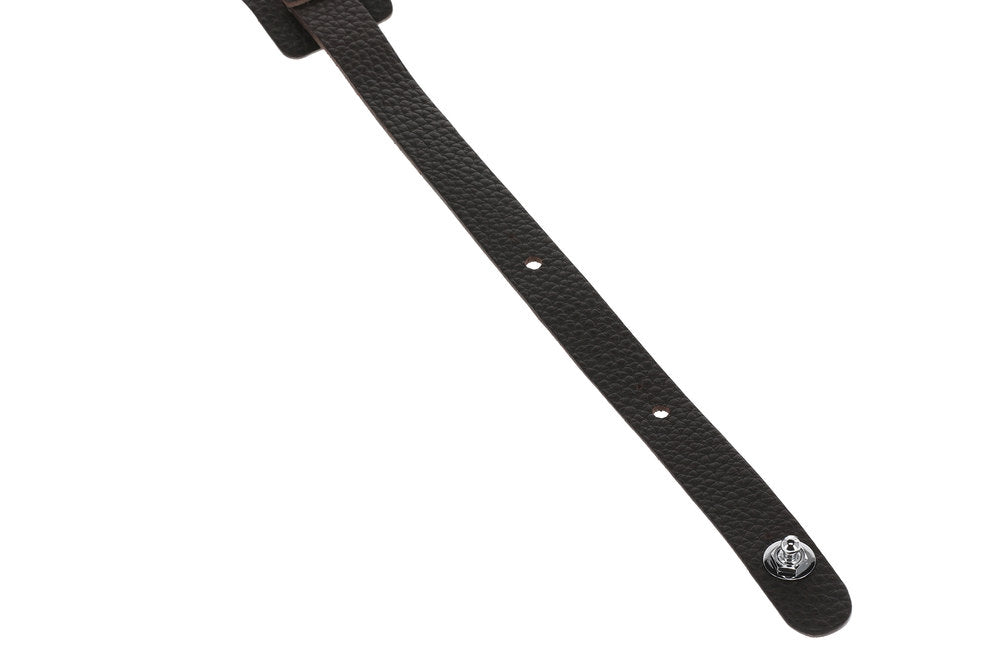 GEWA Premium Plain 70 tracolla per chitarre con Security Locks, marrone cioccolato