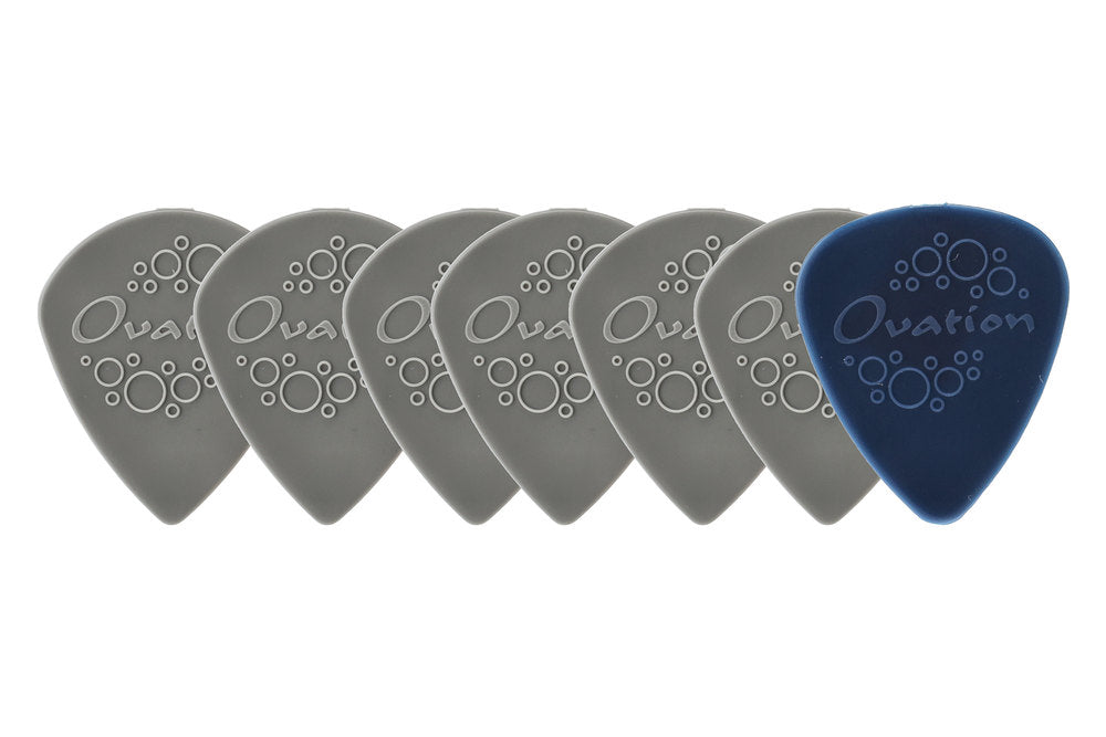 Ovation Diamond Grip Sharp Tip plettri 1,18 mm, sky gray, 7 pezzi