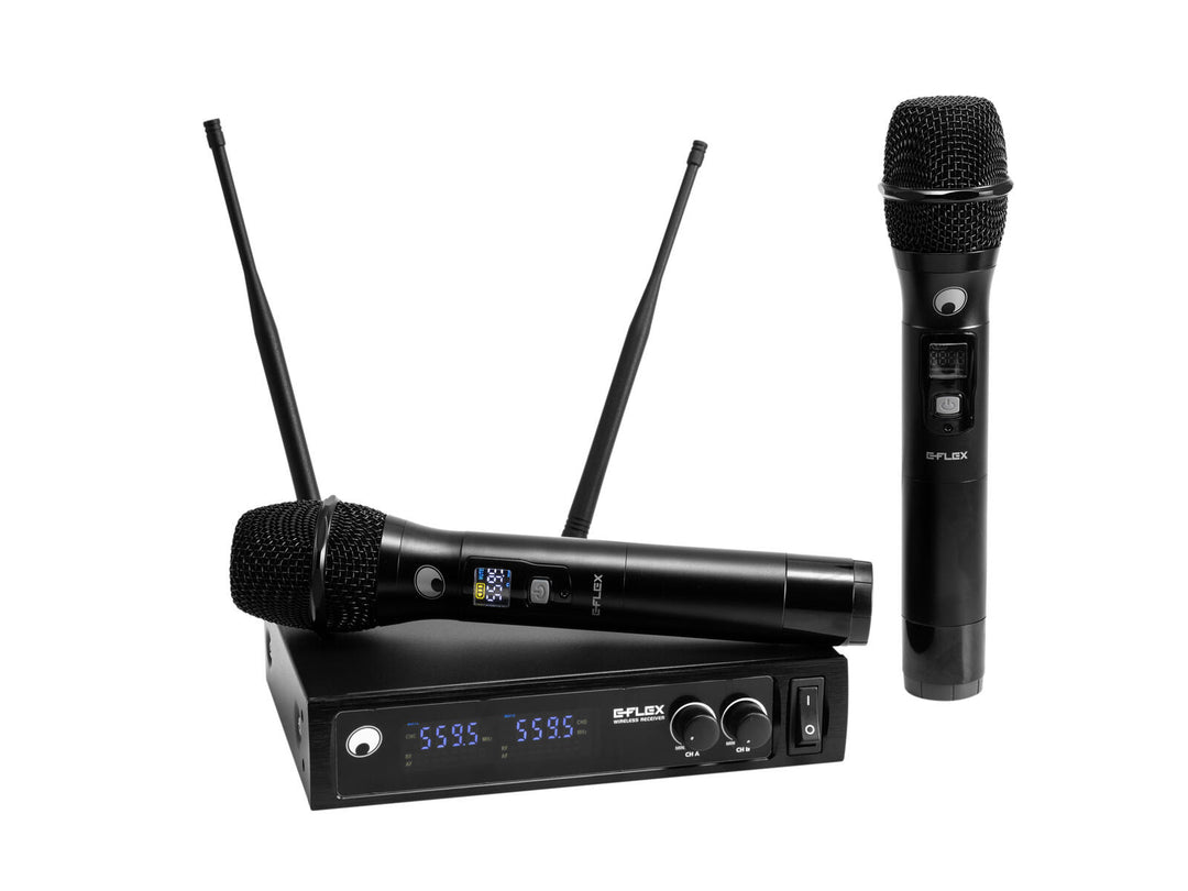 OMNITRONIC UHF E-FLEX 2, Sistema microfonico wireless 559-575 MHz