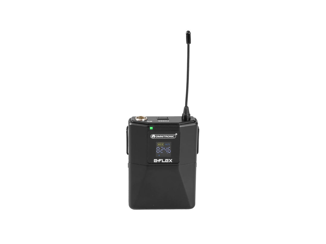 OMNITRONIC UHF E-FLEX Bodypack 823-832/863-865 MHz
