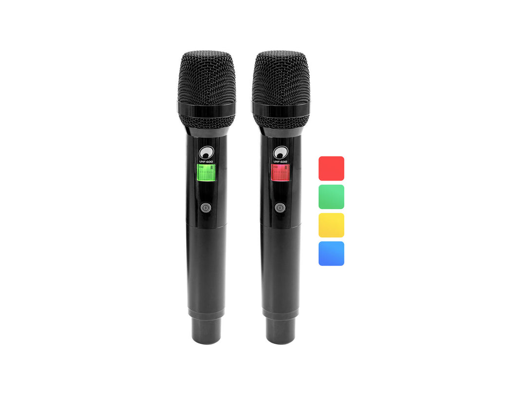 OMNITRONIC UHF-602 Sistema microfonico wireless a 2 canali 520-554 MHz