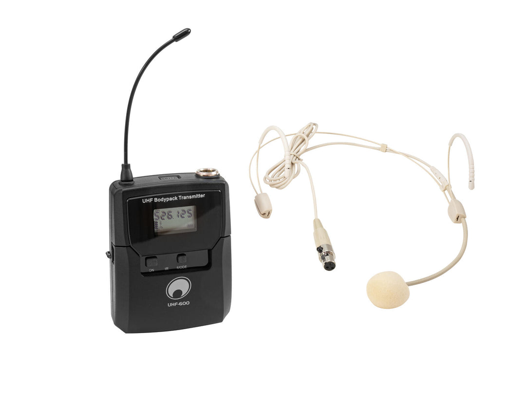 OMNITRONIC UHF-600 Trasmettitore bodypack 520-554 MHz