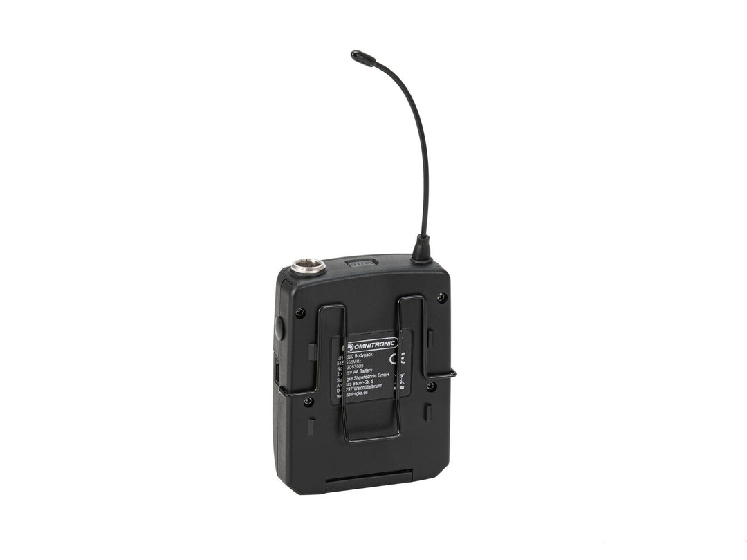 OMNITRONIC UHF-600 Trasmettitore bodypack 520-554 MHz