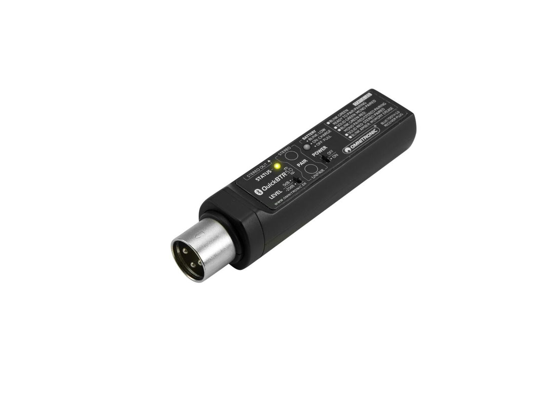 OMNITRONIC QuickBTR-5.0 XLR Aptx Bluetooth 5.0 Ricevitore