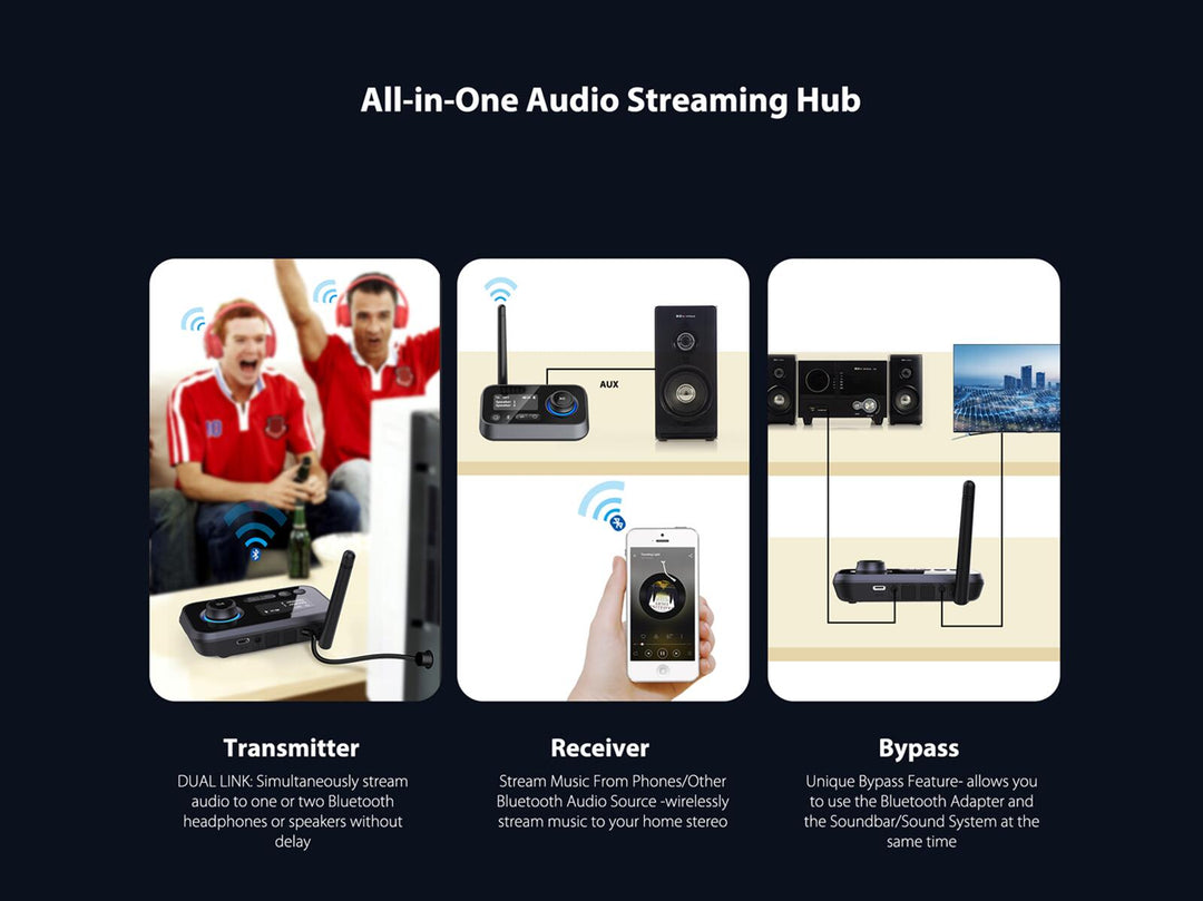 OMNITRONIC BDT-5.2PRO Ricetrasmettitore Aptx HD Bluetooth