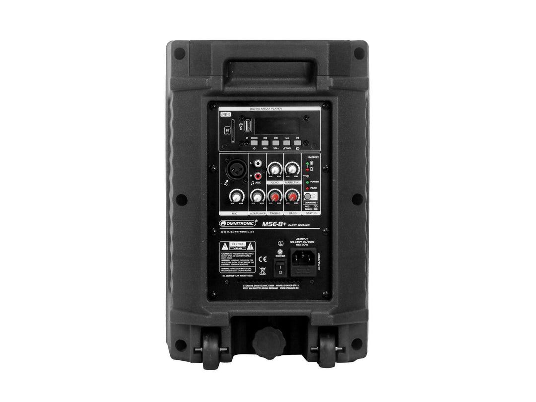 OMNITRONIC MSE-8+ Altoparlante Party a batteria con effetti LED