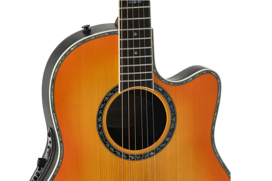 Ovation E-Acoustic Chitarre Pro series custom Balladeer Deep Contour - Honey Burst (2762BL-HB-G)