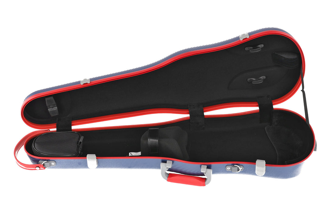PURE GEWA Form shaped Violini cases Polycarbonate FUN - 4/4 - 1/2 (Blue / Black)