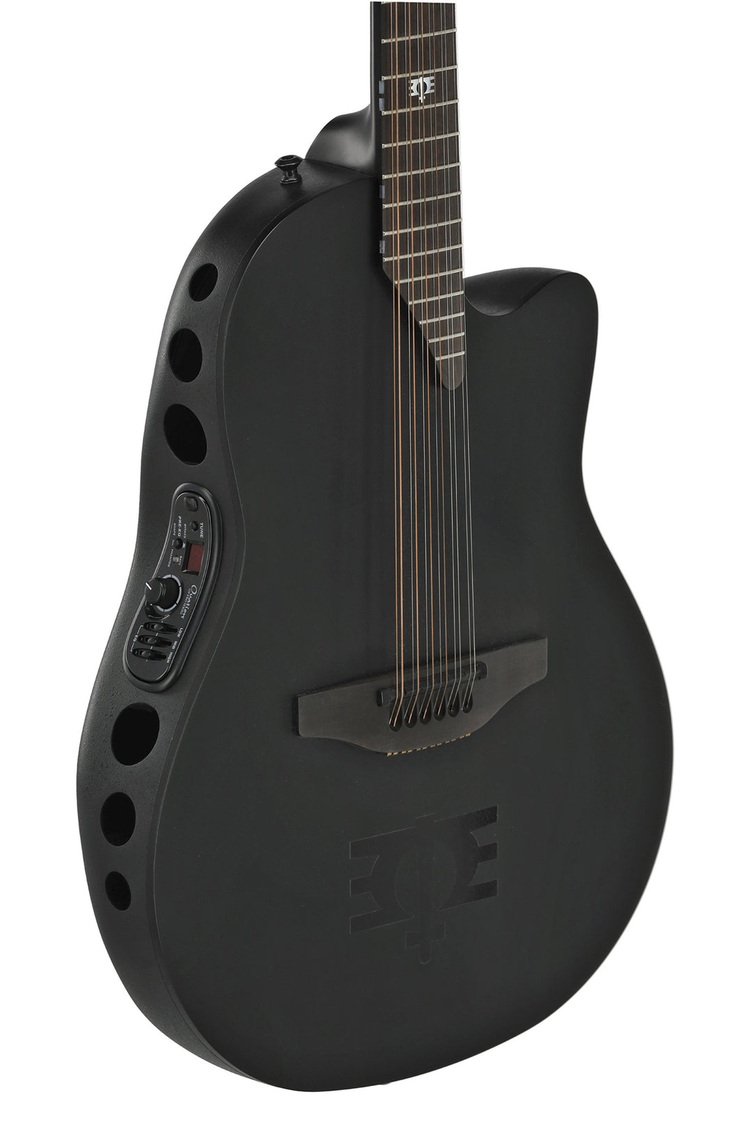 Adamas chitarra E-Acoustic 1598-MEIII Melissa Etheridge Signature Mid Cutaway a 12 corde - Black Satin (1598-MEIII)