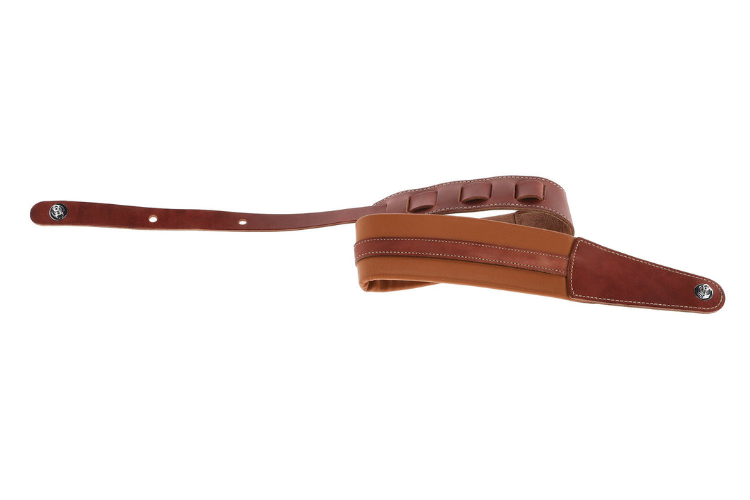 GEWA Tracolle per Chitarre Prestige 65 imbottite Security Locks - dry sand/brown