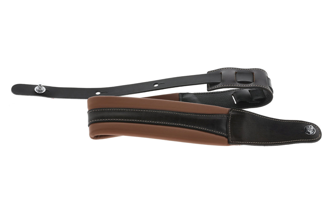 GEWA tracolle per chitarre Prestige 85 imbottite Security Locks - marrone/nero