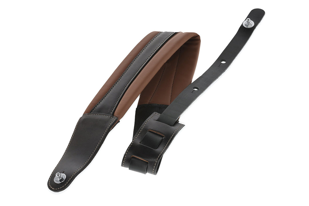 GEWA tracolle per chitarre Prestige 85 imbottite Security Locks - marrone/nero