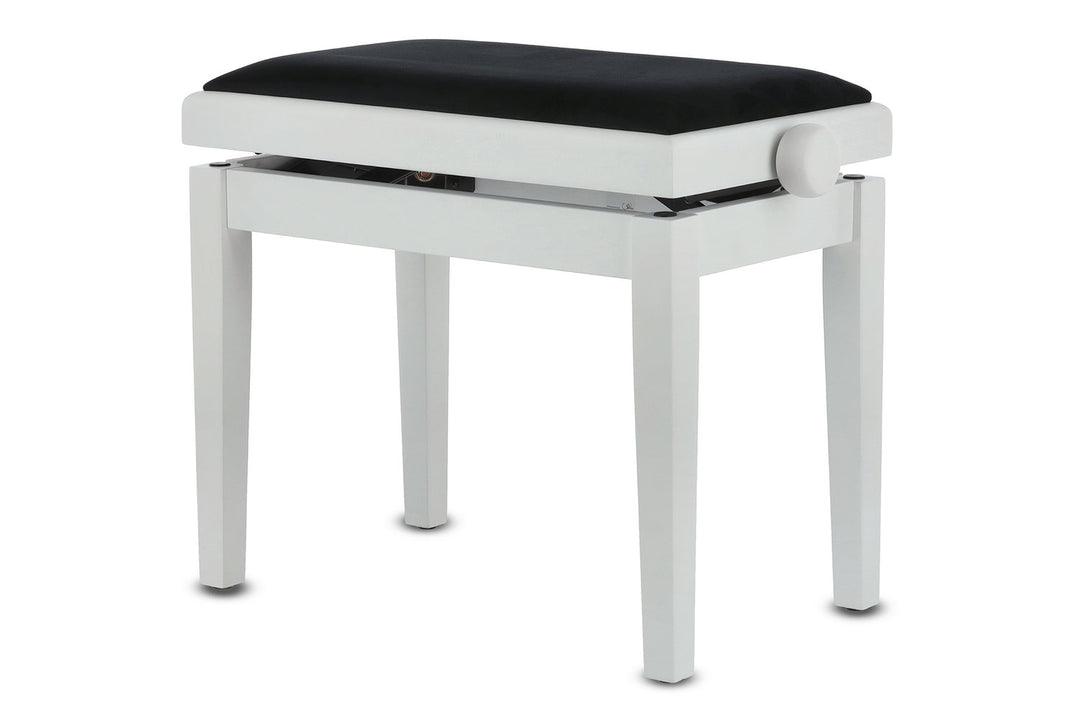 GEWA Panchetto per pianoforte Deluxe - White opaco (seduta Black)