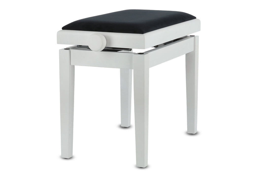 GEWA Panchetto per pianoforte Deluxe - White opaco (seduta Black)