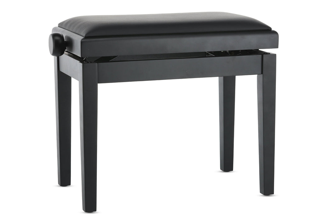 GEWA Panca per pianoforte Deluxe in vinile - Black opaco (Seduta nera)