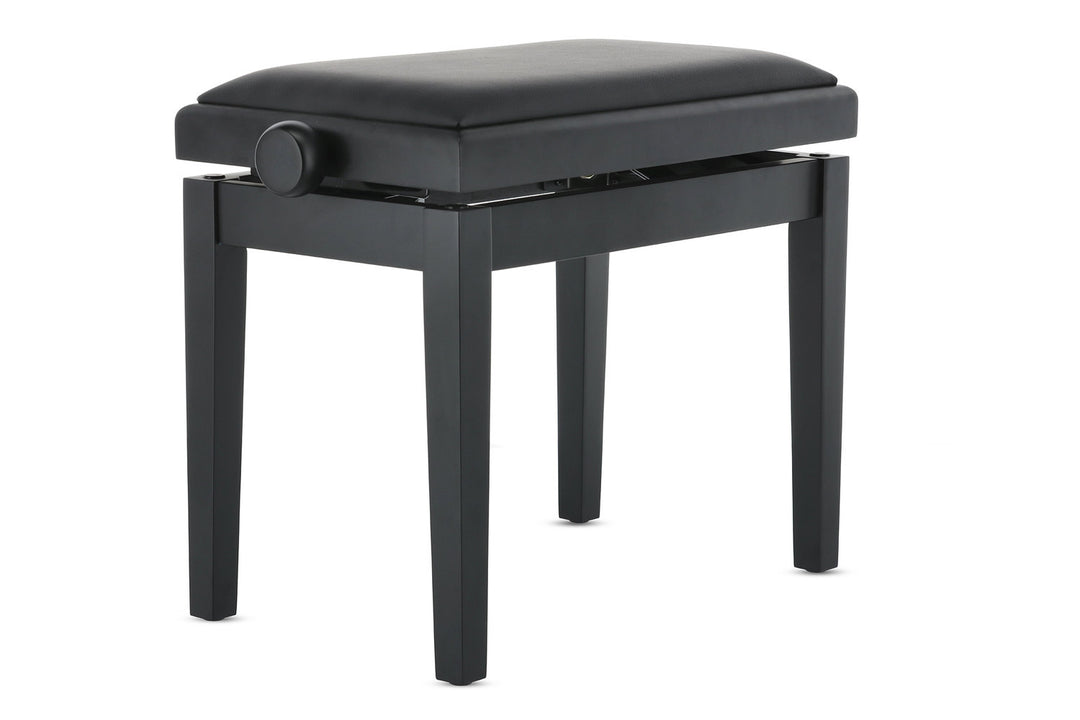 GEWA Panca per pianoforte Deluxe in vinile - Black opaco (Seduta nera)
