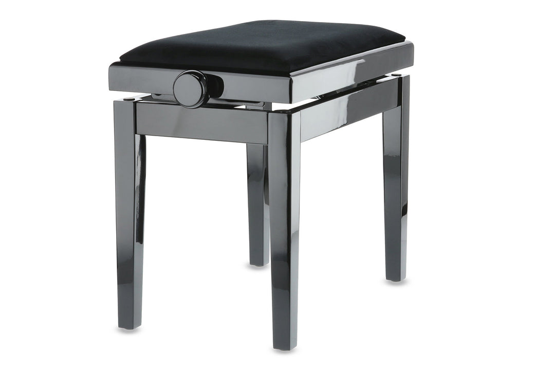 GEWA Panchina per pianoforte Deluxe - Black high gloss (seduta nera)